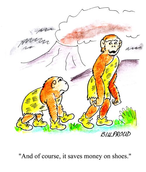 'And of course, it saves money on shoes.'