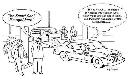 'The smart car? It's right here.'