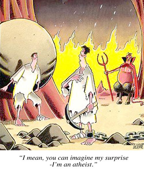 'I mean, you can imagine my surprise -I'm an atheist.'