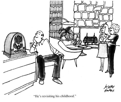 'He's revisiting his childhood.'