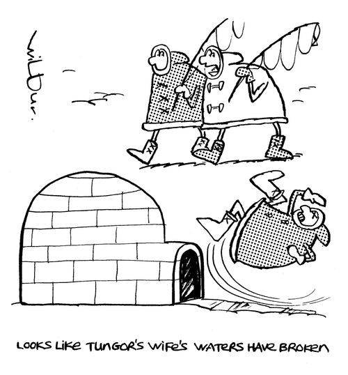 'Looks like Tungor's wife's waters have broken.'
