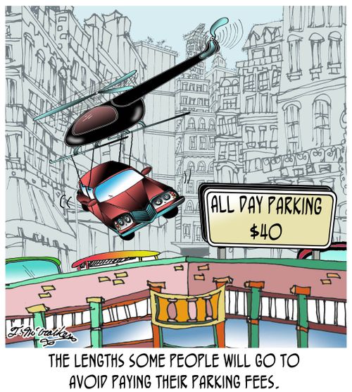 The lengths some people will go to avoid paying their parking fees.
