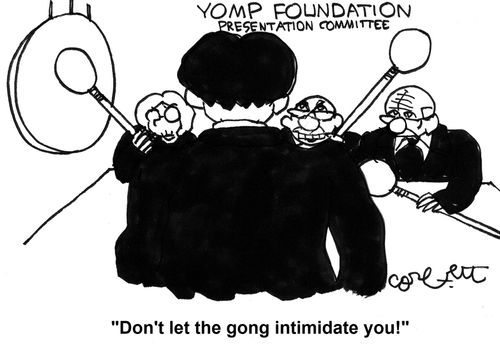 Yomp Foundation Presentation committee: 'Don't let the gong intimidate you!'