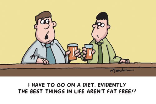 'I have to go on a diet. Evidently the best things in life aren't fat free!!'