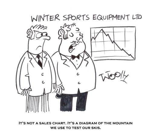 'It's not a sales chart. It's a diagram of the mountain we use to test our skis.'
