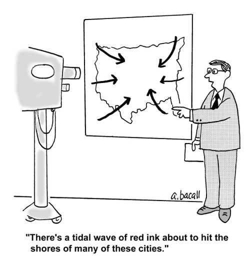 'There's a tidal wave of red ink about to hit the shores of many of these cities.'