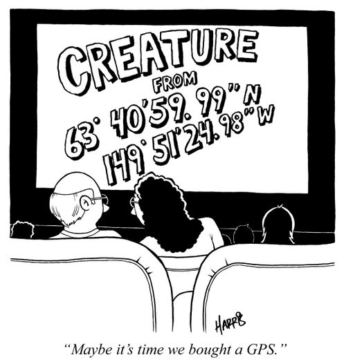 'Maybe it's time we bought a GPS.'