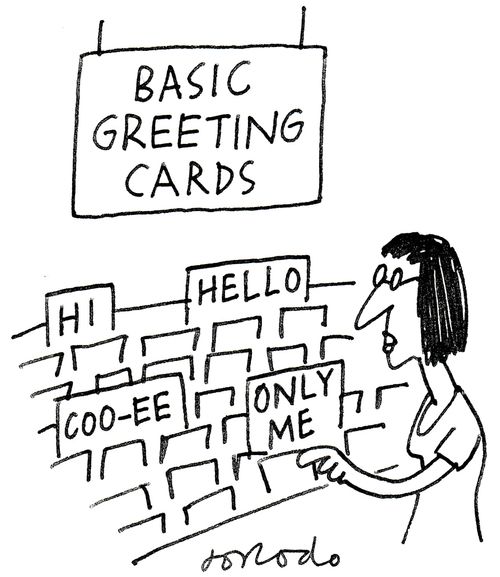 Basic greeting cards.