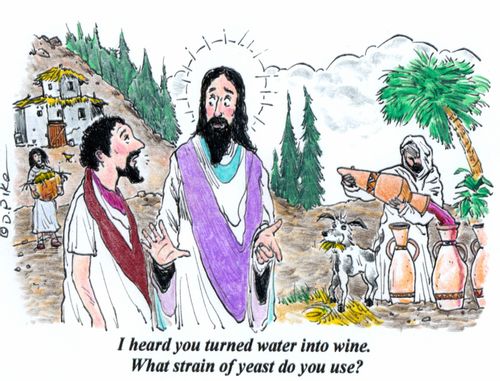 'I heard you turned water into wine. What strain of yeast do you use?'