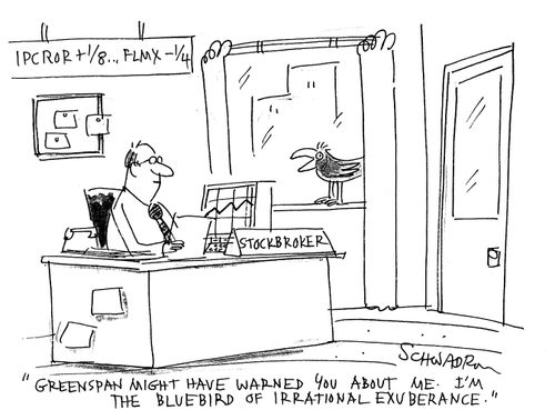 I'm the bluebird of irrational experience.