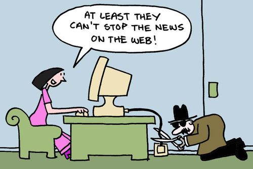 At least they can't stop the news on the web!