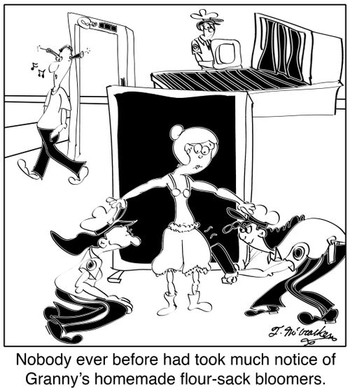'Nobody ever before had took much notice of Granny's homemade flour-sack bloomers.'