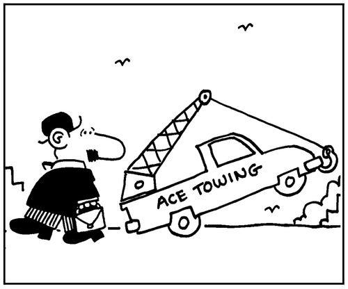 'Tow trunk lifting itself..'