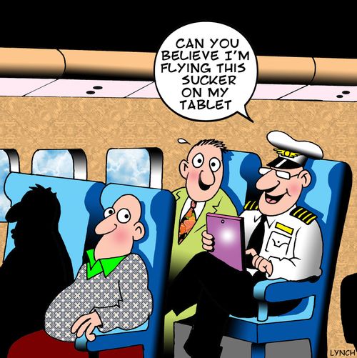 'Can you believe I'm flying this sucker on my tablet.'