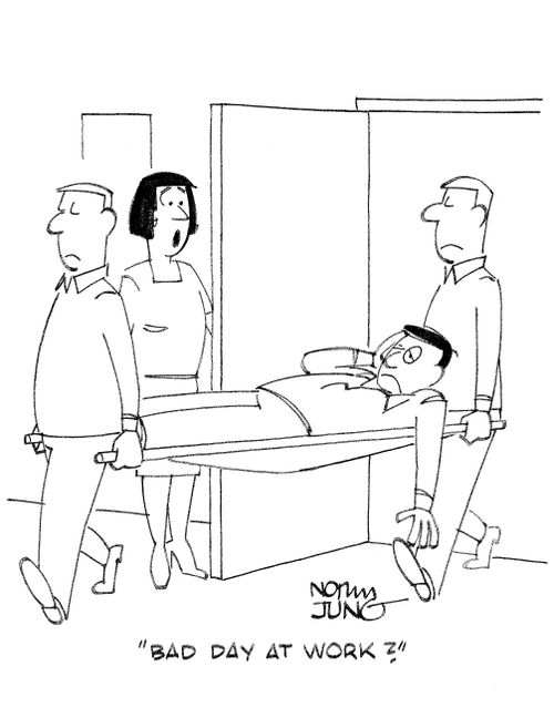 'Bad day at work?'