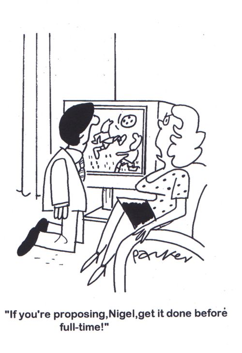 'If you're proposing, Nigel, get it done before full time!'