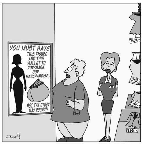 At the fashion store