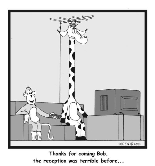 "Thanks for coming Bob, the reception was terrible before..."