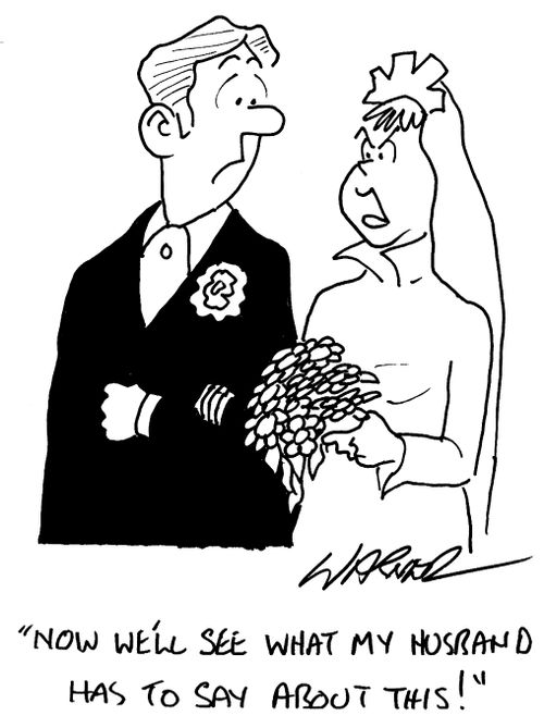 "Now we'll see what my husband has to say about this!"