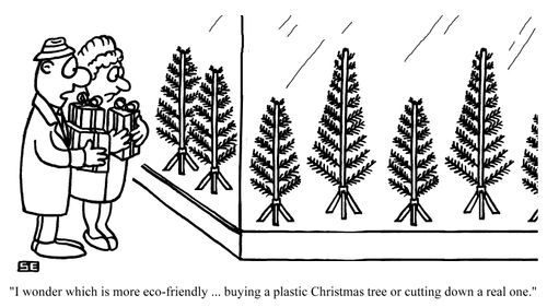 "I wonder which is more eco-friendly..."