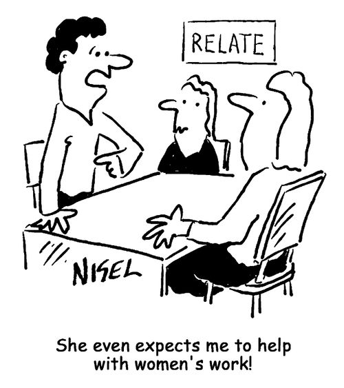 "She even expects me to help with women's work."