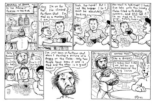 'Barrel of beer to the madest person in the pub' strip