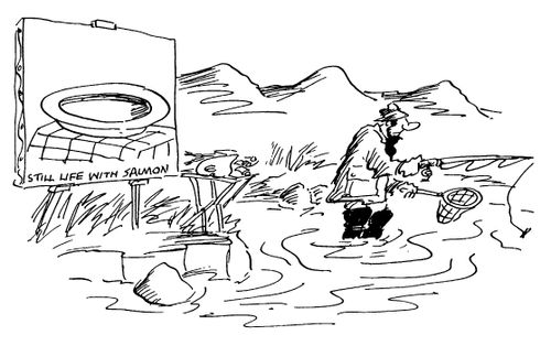 Still life with salmon
