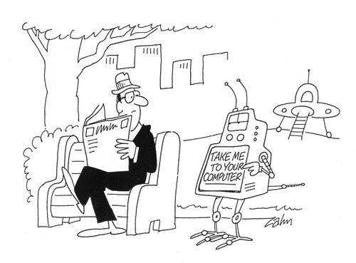 'Take me to your computer.'