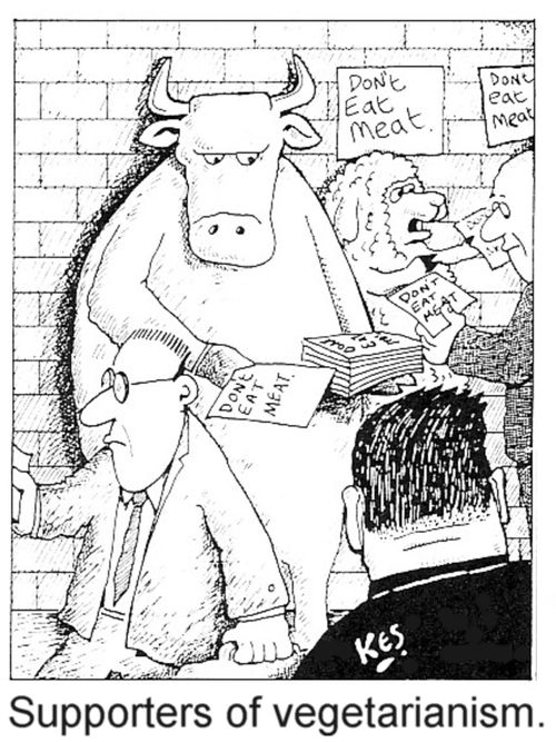 'Supporters of vegetarianism.'