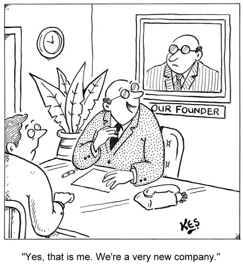'Yes, that is me. We're a very new company.'