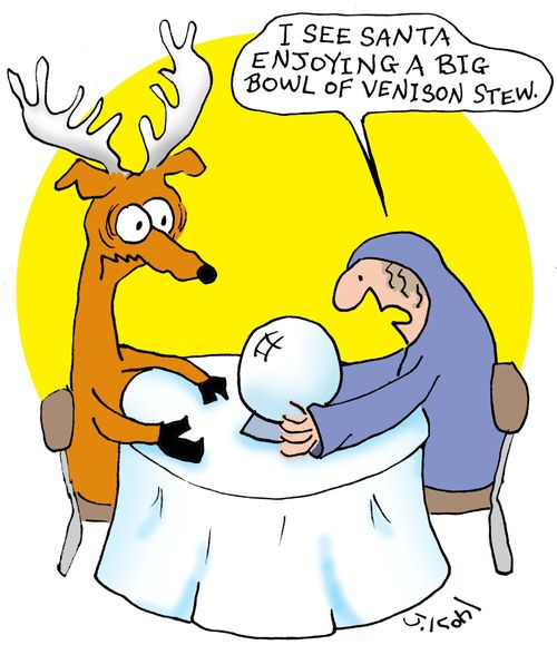 Santa Enjoys Venison.