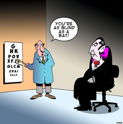 'You're as blind as a bat.'