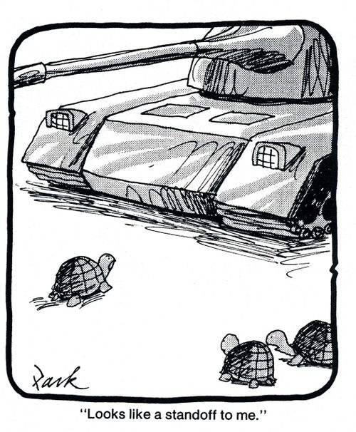 'Looks like a standoff to me.'