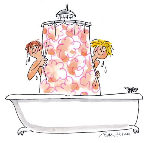 People in the shower