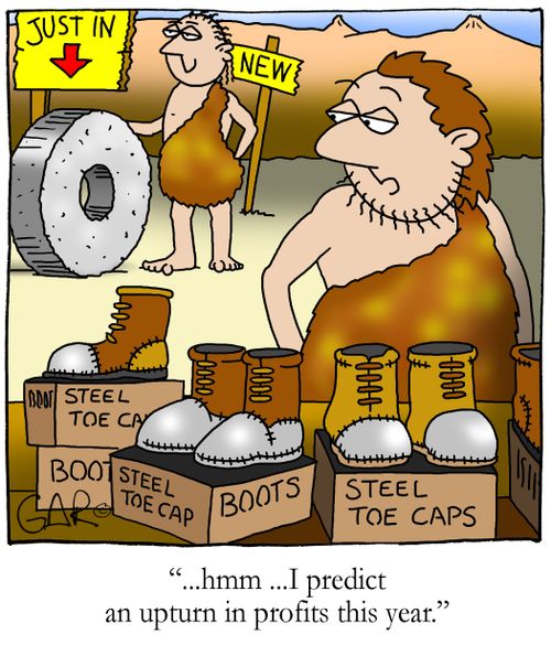 Hmm ..I predict an upturn in profits this year.