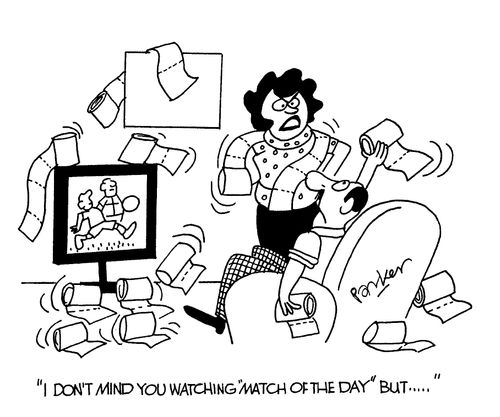 'I don't mind you watching 'Match of the Day' but...'