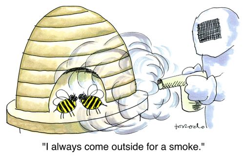 'I always come outside for a smoke.'