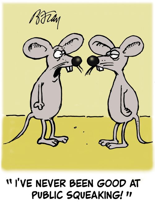 'I've never been good at public squeaking!'