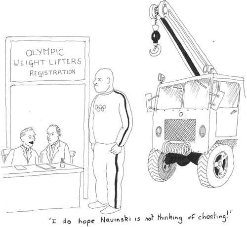 'I do hope Nauinski is not thinking of cheating!'