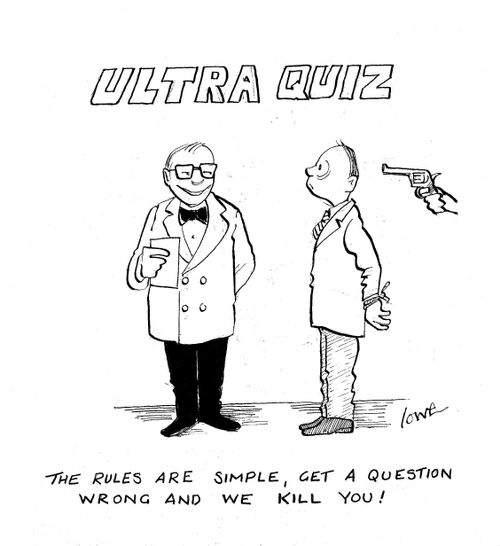 ',,, the rules are simple, get a question wrong and we kill you'