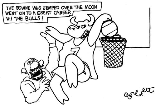 The bovine who jumped over the news went on to a great career w/ the Bulls!