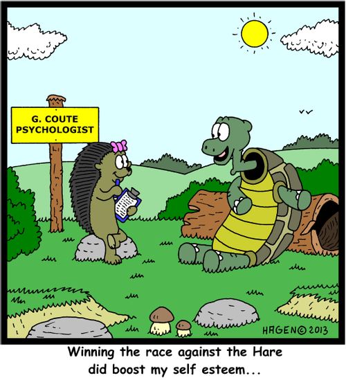 Winning the race against the Hare did boost my self esteem...'
