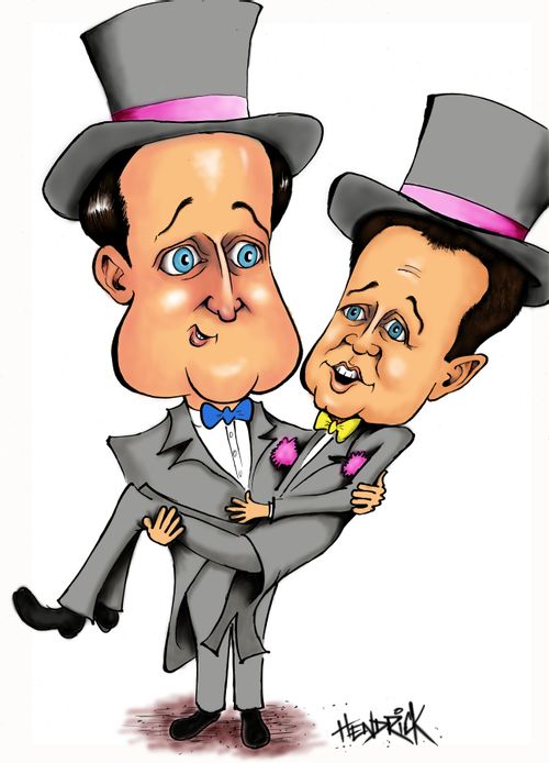 The Marriage of David Cameron and Nick Clegg.