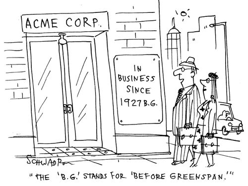 Acme Corp - In business since 1927 BG. 'The 'BG' stands for 'Before Greenspan'.'