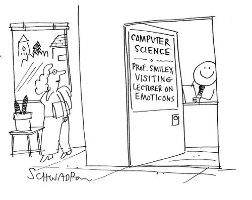 Computer Science - Prof Smiley, Visiting Lecturer on Emoticons.