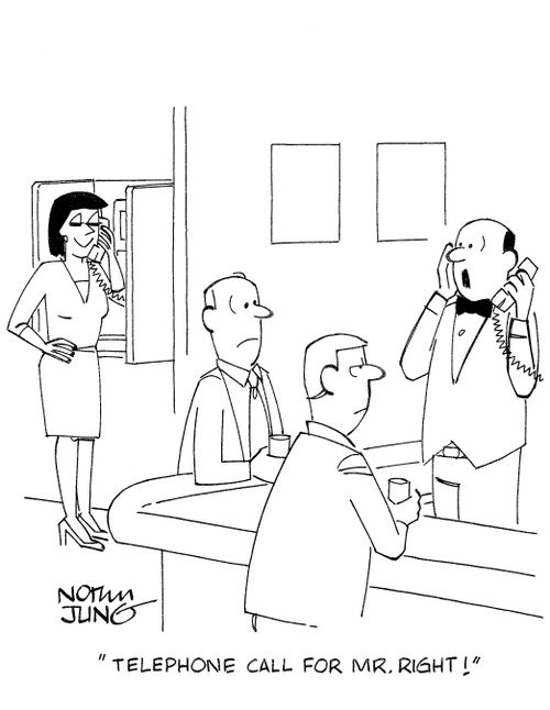 'Telephone call for Mr. Right!'