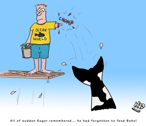 All of a sudden Roger remembered... he had forgotten to feed Bobo!