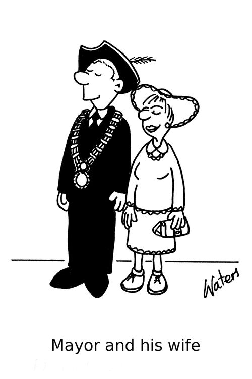 Mayor and his wife