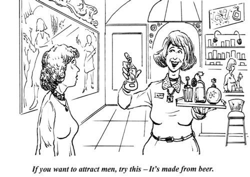'If you want to attract men, try this - It's made from beer.'