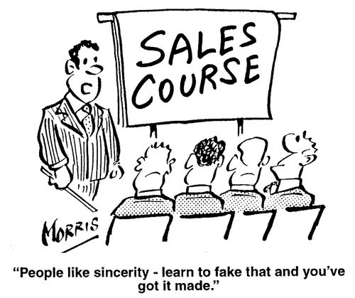 "People like sincerity - learn to fake that and you've got it made."